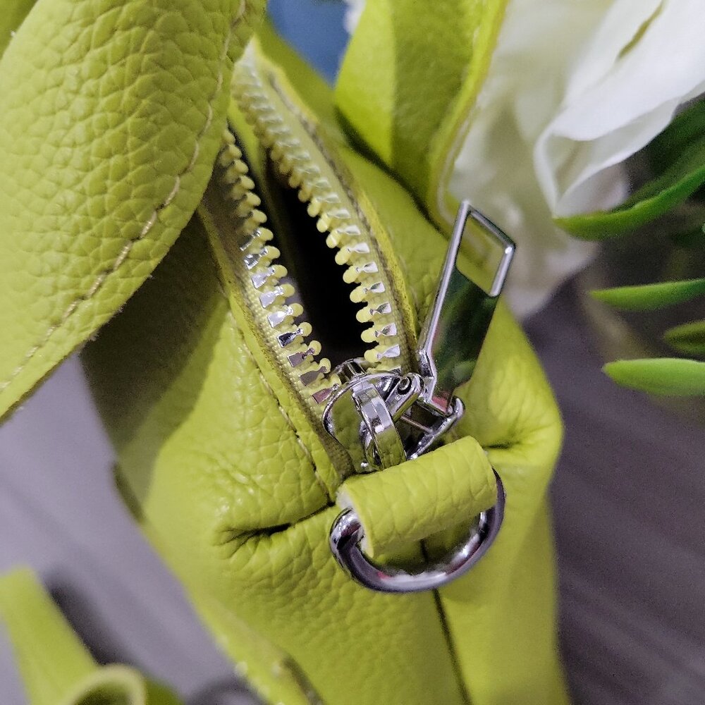 Green Trendy Stylish Shirt-Inspired Handbag or Shoulder Bag w/ Adjustable Strap - Picture 7 of 8